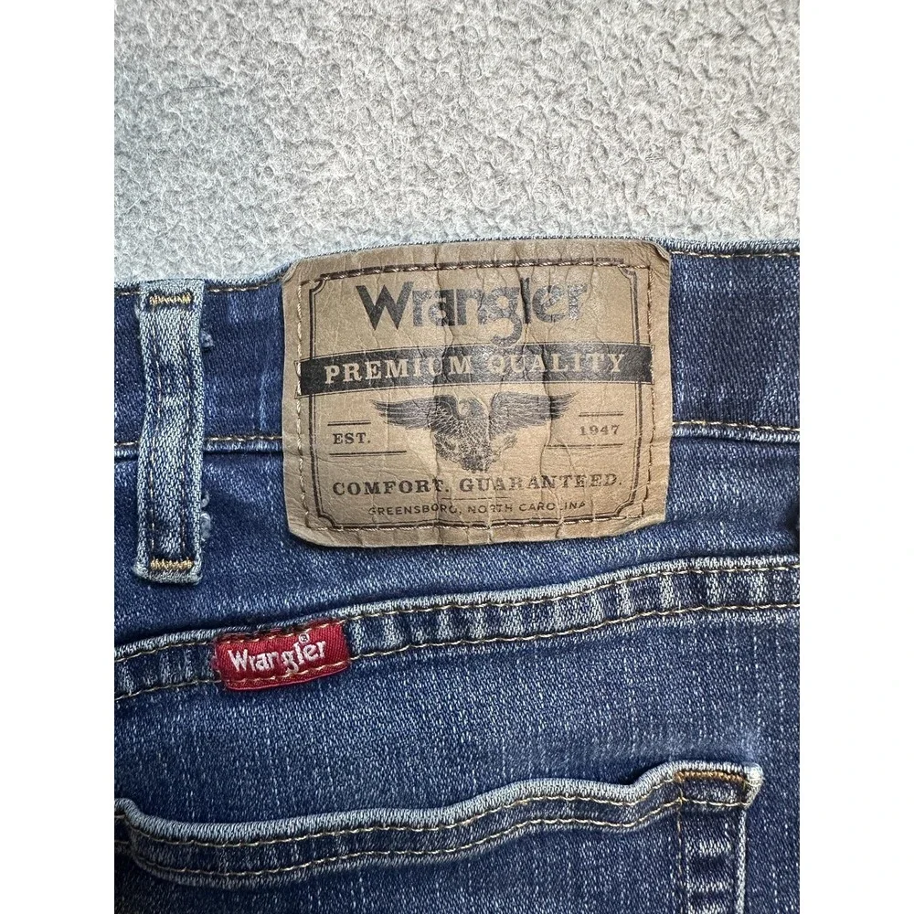 Wrangler Performance Series Straight Jeans Mens 34x30 (36x28) Blue Denim Stretch